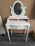 Wit/Rose kaptafel met spiegel en lade, Ophalen, Gebruikt, 100 tot 150 cm, 50 tot 100 cm