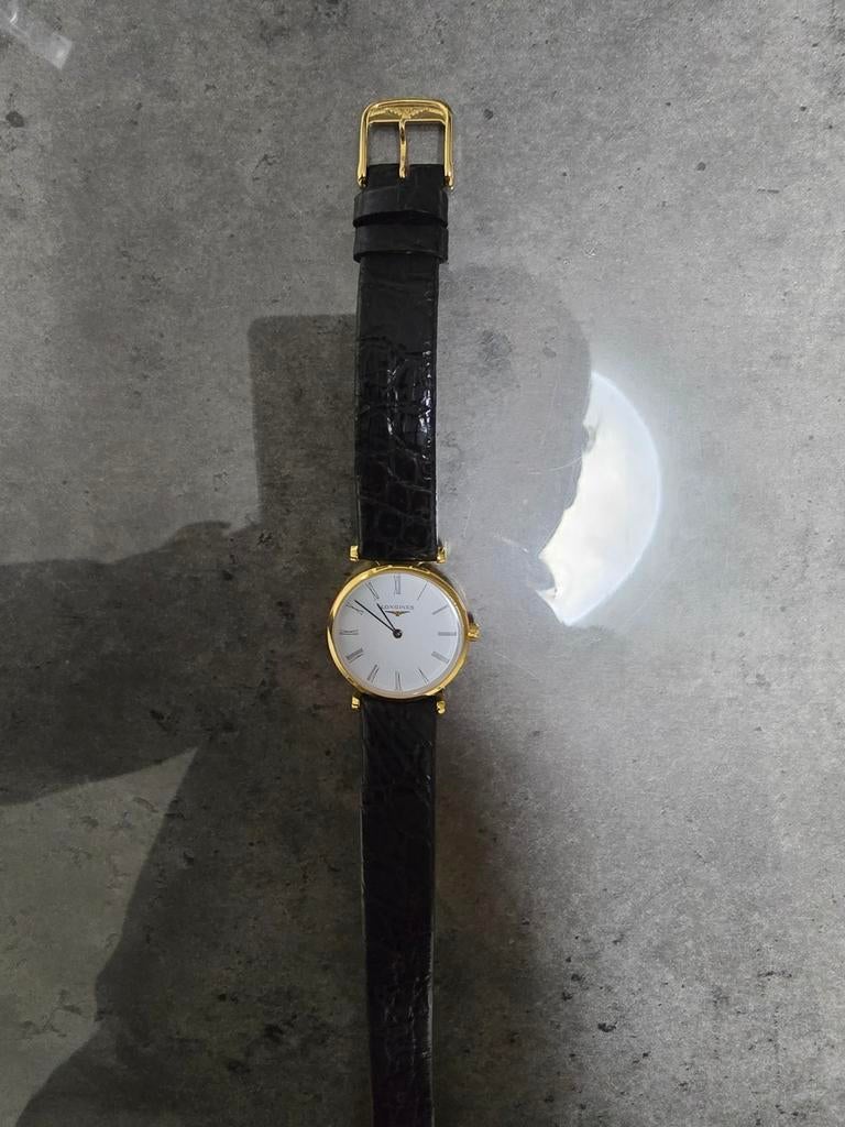 Longines La Grande Classique Dames Horloge Goud/Zwart coated, Sieraden, Tassen en Uiterlijk, Horloges | Dames, Ophalen, Leer, Overige merken