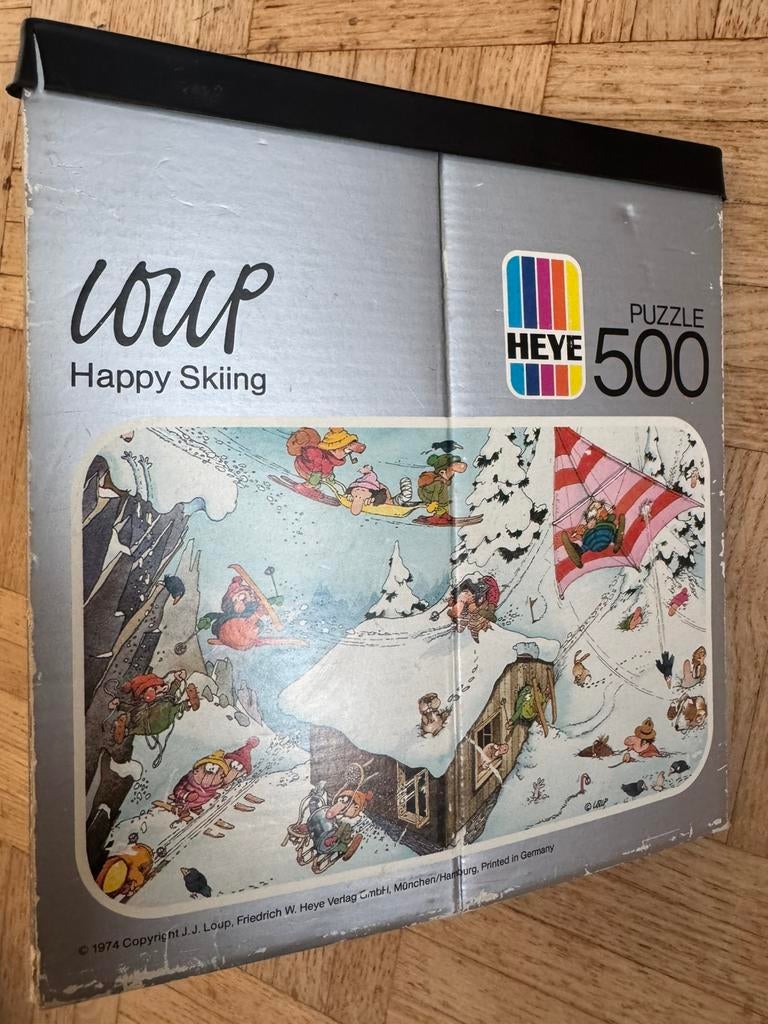 Loup Happy Skiing puzzel 500 stukjes compleet, Ophalen of Verzenden, 500 t/m 1500 stukjes, Zo goed als nieuw
