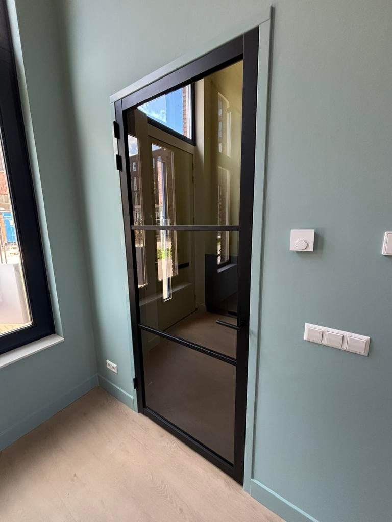 2x stalen binnendeur, Ophalen, Zo goed als nieuw, Binnendeur, 200 tot 215 cm