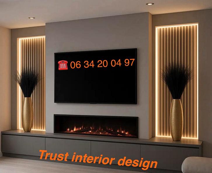 Cinewall op maat! Interieur Designer , Luxury Home, Huis en Inrichting, Kasten | Televisiemeubels, Zo goed als nieuw, Minder dan 100 cm