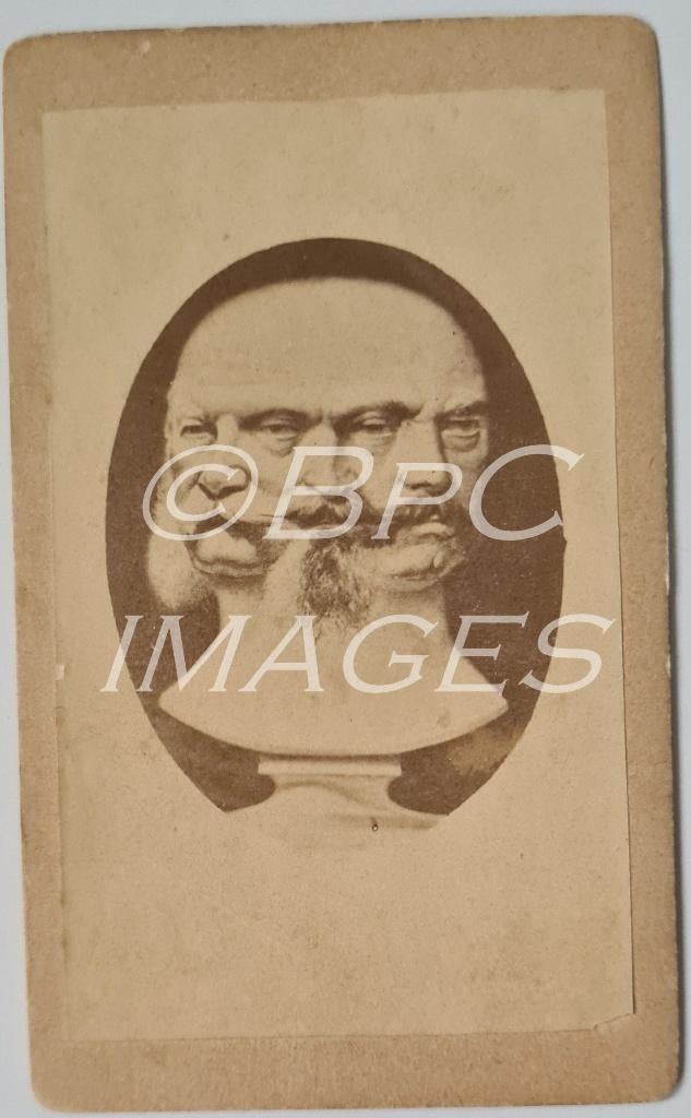 cdv Quatre Yeux Seulement Bismarck Napoleon Wilhelm, Verzenden, Voor 1940, Gebruikt, Foto