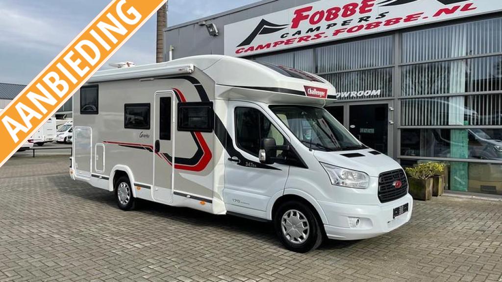 Automaat 170pk Enk. bed|Hefbed Challenger Graphite 347GA 19, Caravans en Kamperen, Campers, Automaat, Ford, Bedrijf, Diesel