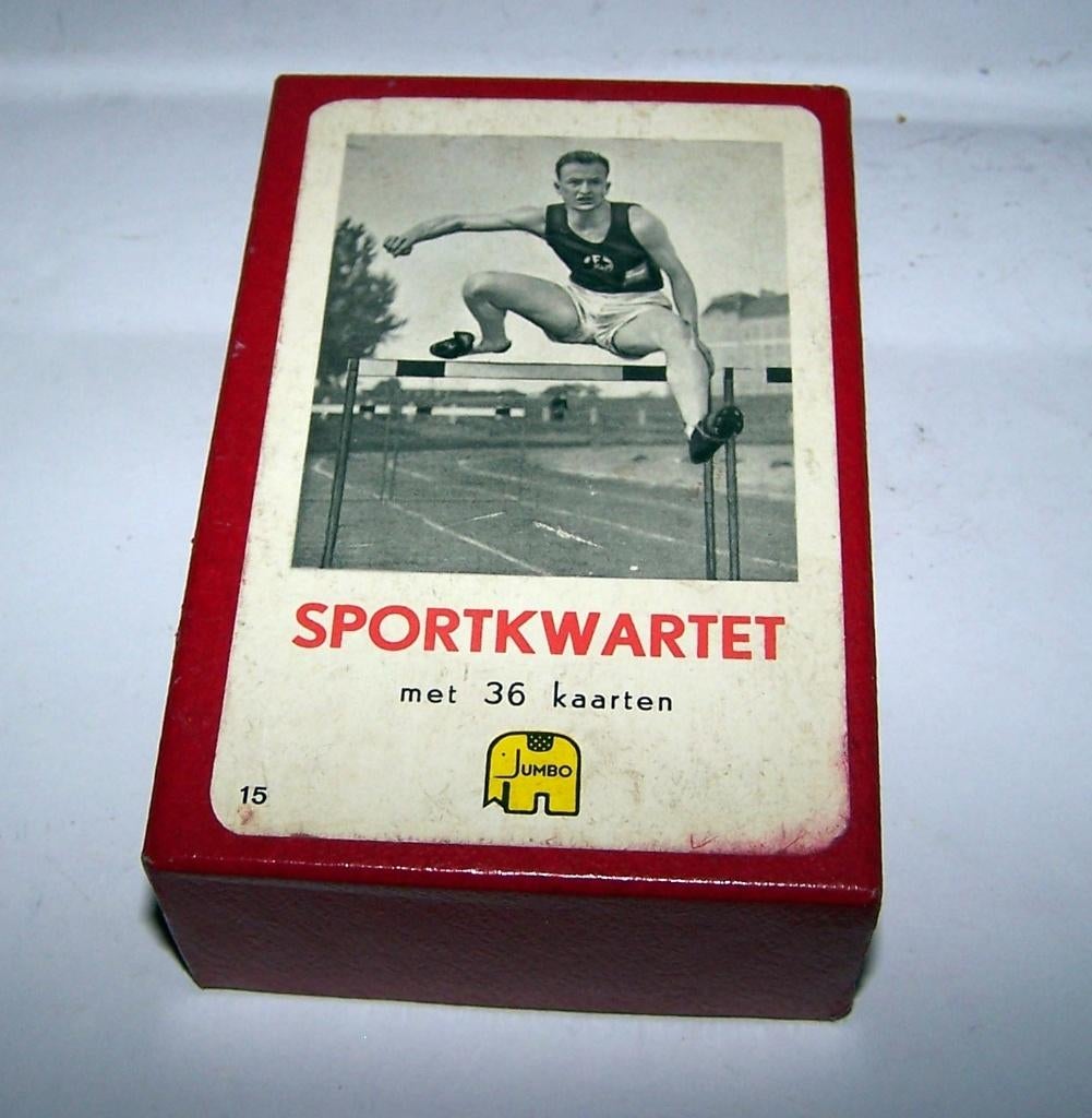 Vintage Jumbo Sportkwartet. Compleet/izgs., Verzamelen, Speelkaarten, Jokers en Kwartetten, Ophalen of Verzenden, Zo goed als nieuw