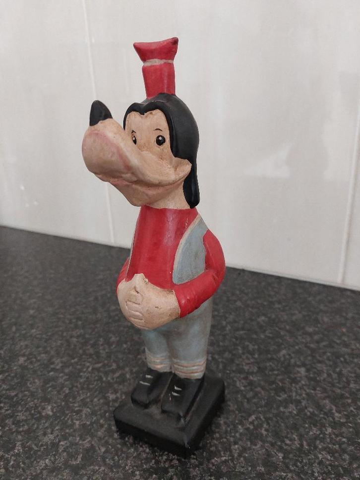 Houten Goofy beeldje, Verzamelen, Disney, Zo goed als nieuw, Beeldje of Figuurtje, Goofy of Pluto, Ophalen of Verzenden
