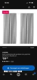 IKEA Vilborg gordijn - grijze verduisterende gordijnen, 100 tot 150 cm, 200 cm of meer, Ophalen of Verzenden, Zo goed als nieuw