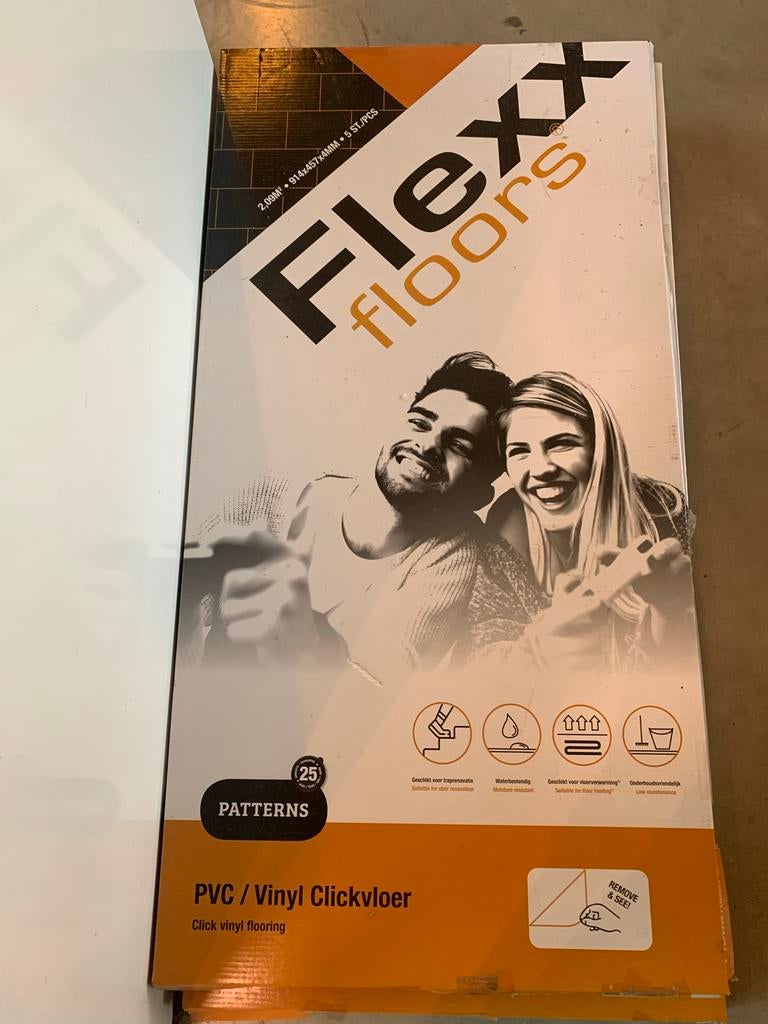 Flexx Floors PVC Clickvloer - 8,36m², Doe-het-zelf en Verbouw, Ophalen, 50 tot 150 cm, Overige typen, Nieuw