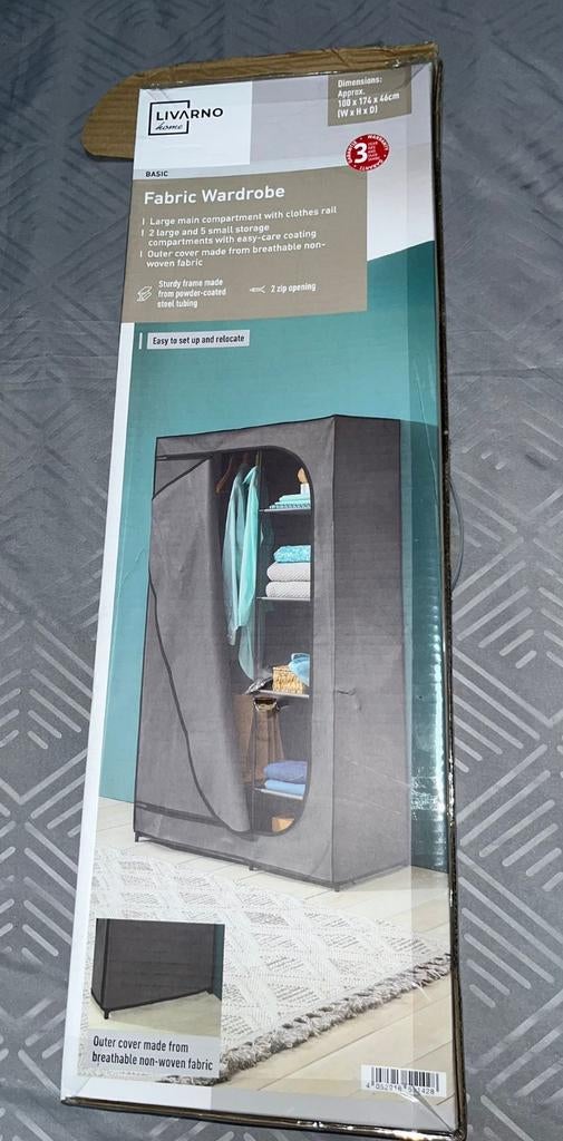 LIVARNO home Stoffen Kledingkast -, Ophalen, Met deur(en), Nieuw, 50 tot 100 cm