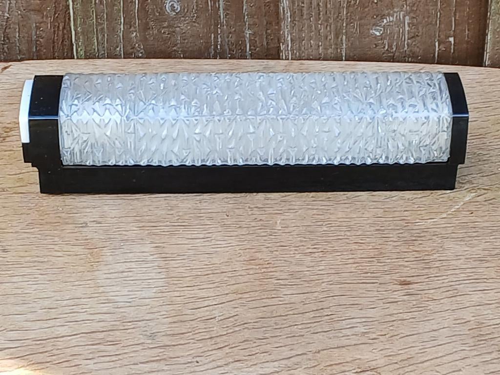 Zeldzame Duitse ERCO kristal ijsglas bakeliet wandlamp, Ophalen of Verzenden