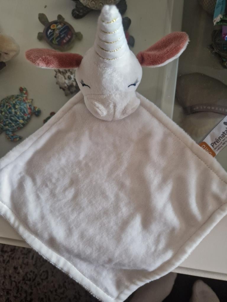 Prénatal Eenhoorn Knuffeldoekje - Zo goed als nieuw, Prénatal, Overige karakters, Ophalen of Verzenden, Klein (minder dan 20 cm)