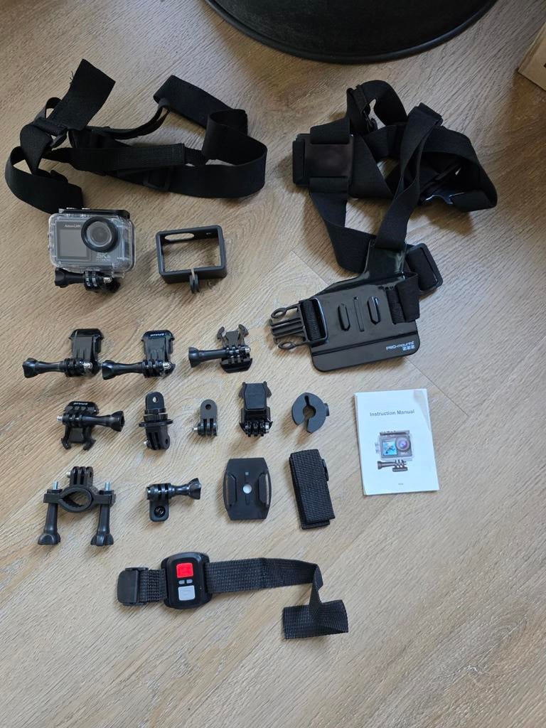 Action Cam 5K Ultra HD met accessoires en afstandsbediening, Audio, Tv en Foto, Ophalen of Verzenden, Zo goed als nieuw, Overige merken