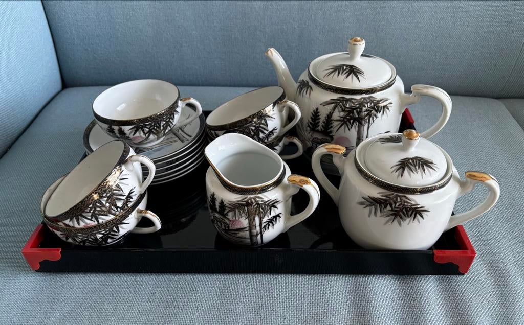 Chinees theeservies met dienblad, Ophalen of Verzenden
