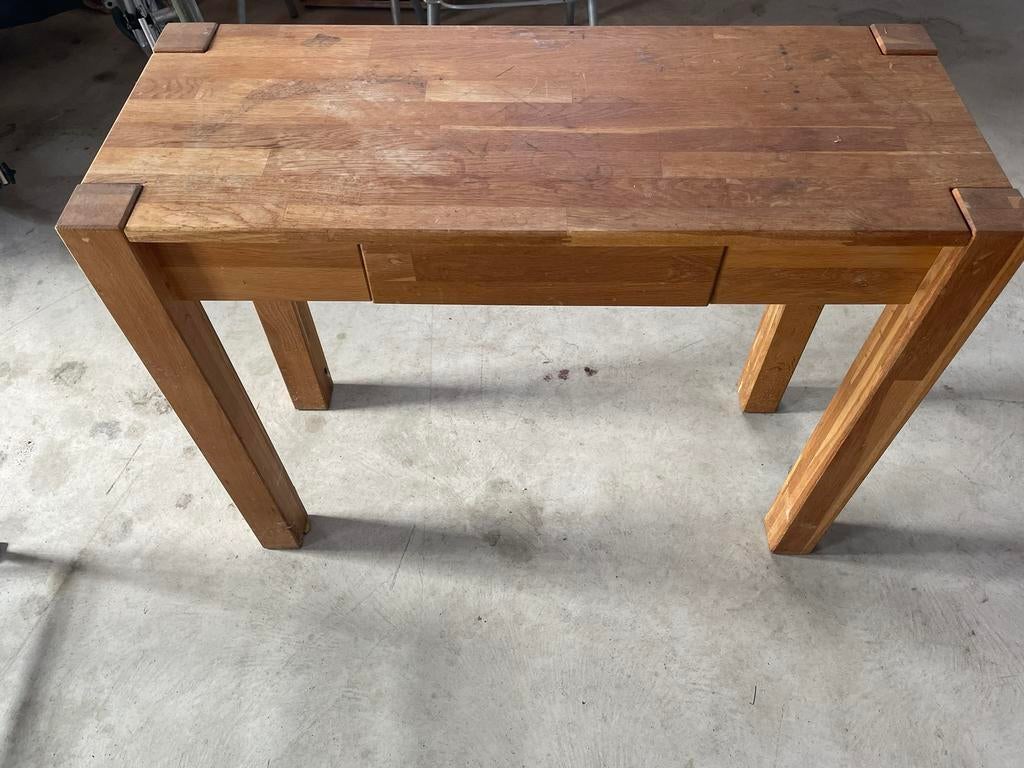 Sidetable massief hout, Huis en Inrichting, Tafels | Sidetables, Ophalen, Gebruikt, 50 tot 100 cm, 25 tot 50 cm