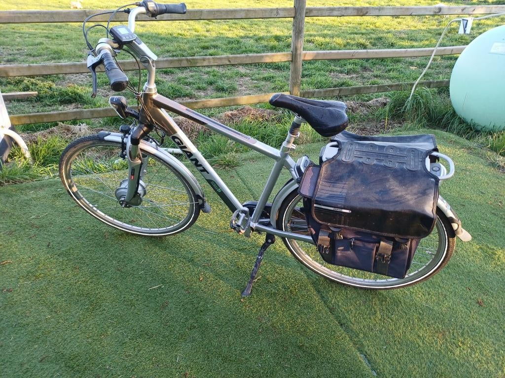 Giant elektrische fiets met fietstassen, Fietsen en Brommers, Elektrische fietsen, Ophalen, Gebruikt, Giant, 51 tot 55 cm