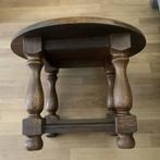 Zwaar Eiken Tafeltje. Vintage, Ophalen of Verzenden, Rond, 50 tot 75 cm