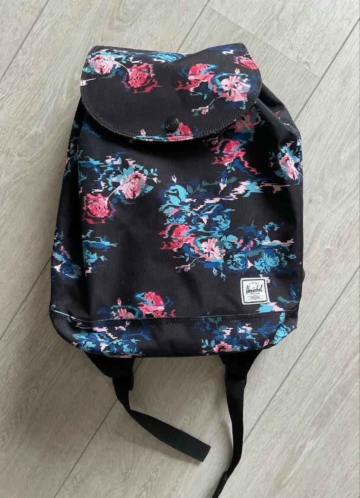 Herschel rugtas met bloemenprint, Overige merken, 25 tot 40 cm, Ophalen of Verzenden, Zo goed als nieuw