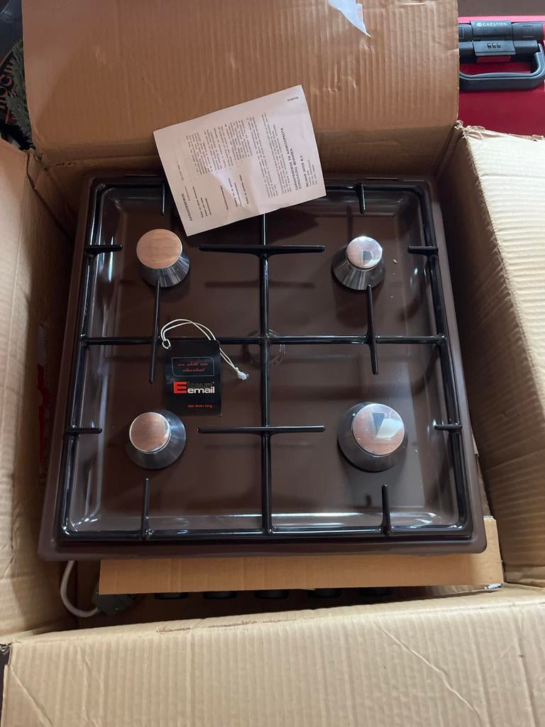 Nieuw retro gasfornuis met 4 pitten, Nieuw, Inbouw, Gas, 4 kookzones