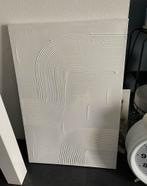 Abstract wit schilderij 3 D ART-canvas 90x60 cm, Ophalen of Verzenden