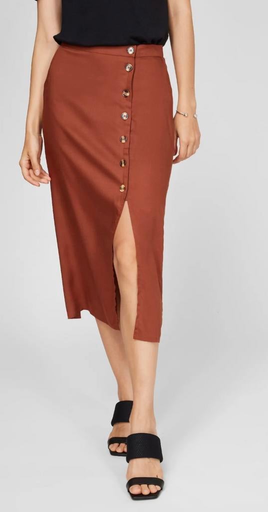 Midi rokje. Maat 34, Kleding | Dames, Rokken, Bruin, Verzenden, Zo goed als nieuw, Pimkie