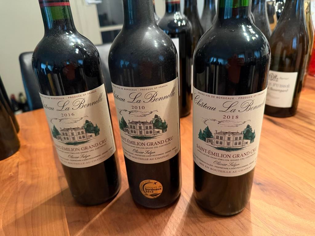 Château La Bonnelle Saint-Émilion Grand Cru - Diverse Jaren, Verzamelen, Ophalen of Verzenden, Gebruikt, Frankrijk, Rode wijn