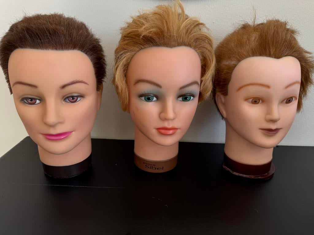 Vintage kappers hoofden, Ophalen of Verzenden, Gebruikt