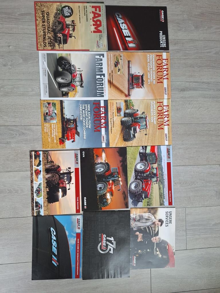 Partij 11x Case IH brochures Quadtrac CVX Puma Magnum, Ophalen, Nieuw, Overige merken