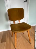 1 vintage eetkamerstoel stof, Huis en Inrichting, Ophalen, Bruin, Zo goed als nieuw, Eén