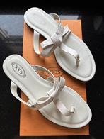 Tod's sandalen met strik 38, Wit, Zo goed als nieuw, Tod's, Sandalen of Muiltjes