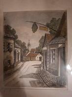 Originele tekening H. Leisch - Heurigen Schenke Grinzing, Antiek en Kunst, Kunst | Tekeningen en Foto's, Ophalen of Verzenden