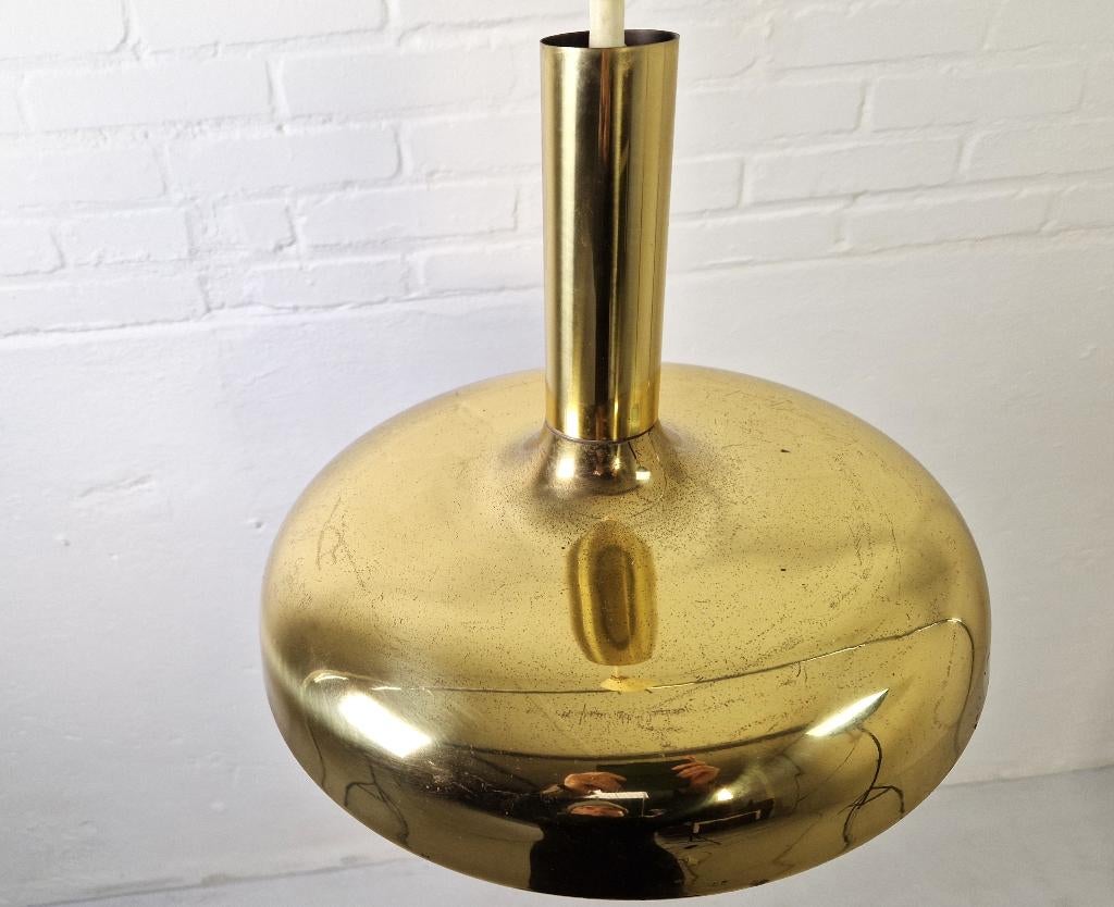 Sölken Leuchten hanglamp, 1960s, Gebruikt, -, Mid-century, sölken leuchten, vintage, goud, messing, hollywood, Ophalen of Verzenden
