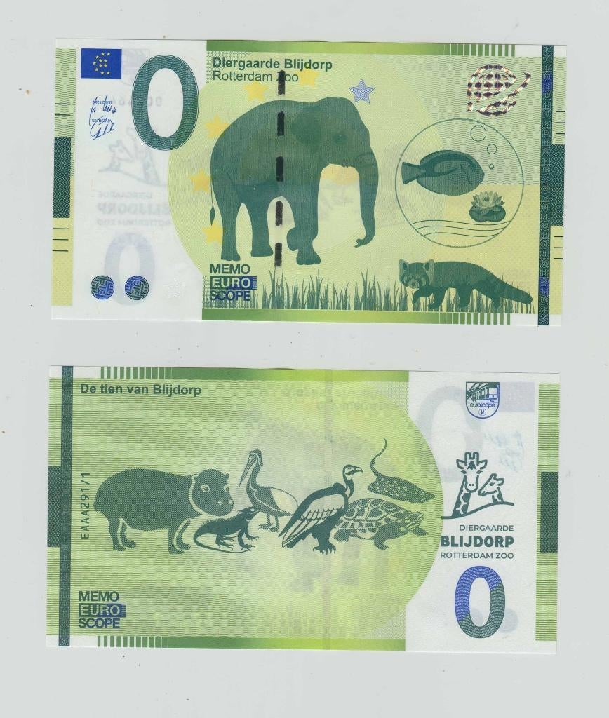 0 Euro biljet Blijdorp Rotterdam, Verzenden, Overige landen, 5 euro, Los biljet