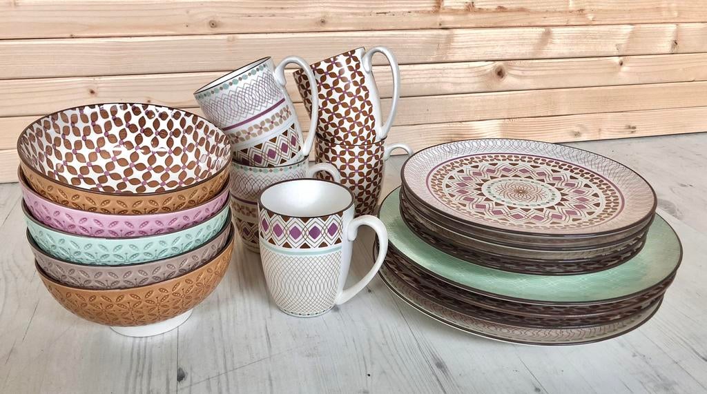 Creatable Mandala servies, Ophalen, Porselein, Overige stijlen, Bord(en)