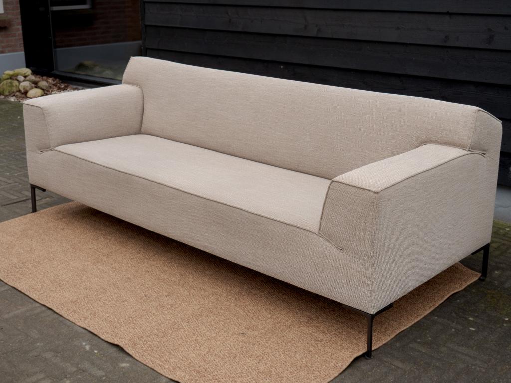 Design on Stock Bloq | 3-zits Design bank | beige/Senna gray, Huis en Inrichting, Driepersoons, 75 tot 100 cm, Ophalen of Verzenden