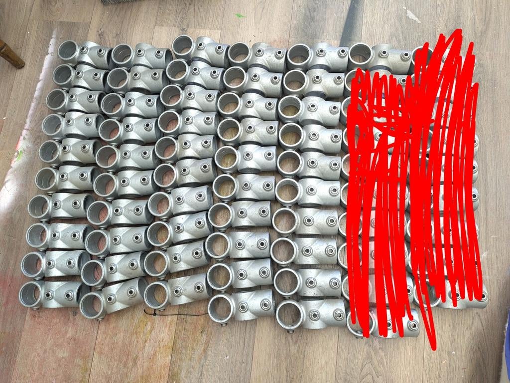 Steigerbuis Combi T-kruisstuk-E / 48,3 mm 51x, Doe-het-zelf en Verbouw, Steigers, Ophalen, Zo goed als nieuw, Overige typen, Minder dan 2 meter