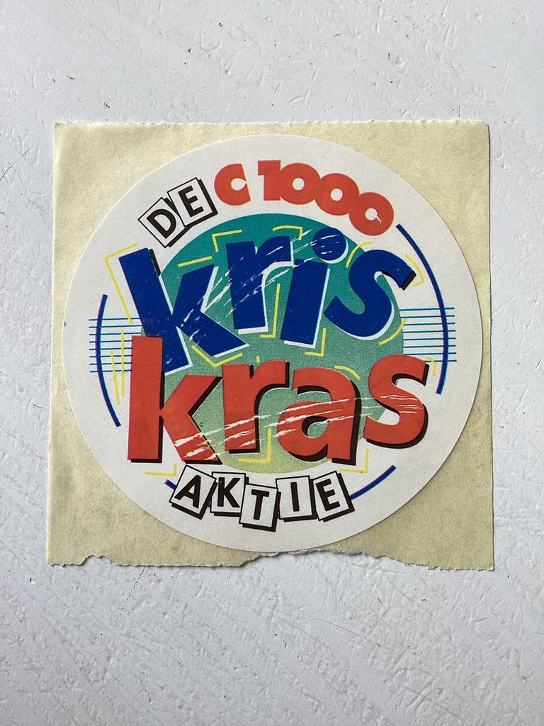 Sticker De C1000 kris kras aktie, Verzenden, Zo goed als nieuw, Winkel of Supermarkt