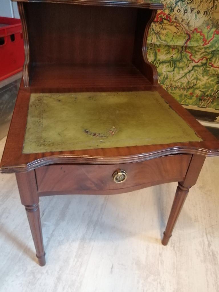 Antiek engels telefoon / nachtkastje mooie geleefde staat., Antiek en Kunst, Curiosa en Brocante, Ophalen