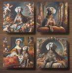 Weimaraner Barok onderzetters met houder, Ophalen of Verzenden, Nieuw, Glas of Kopje