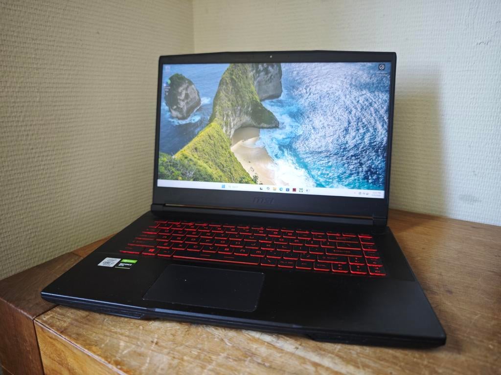 Game Laptop MSI GF63 i7 10750H 512GB NVMe 16GB DDR4 W11, Computers en Software, Windows Laptops, Met videokaart, Intel Core i7 10e gen.