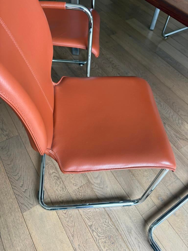 Leren eetkamerstoelen metk Bree, Ophalen, Strak modern, Overige kleuren, Leer