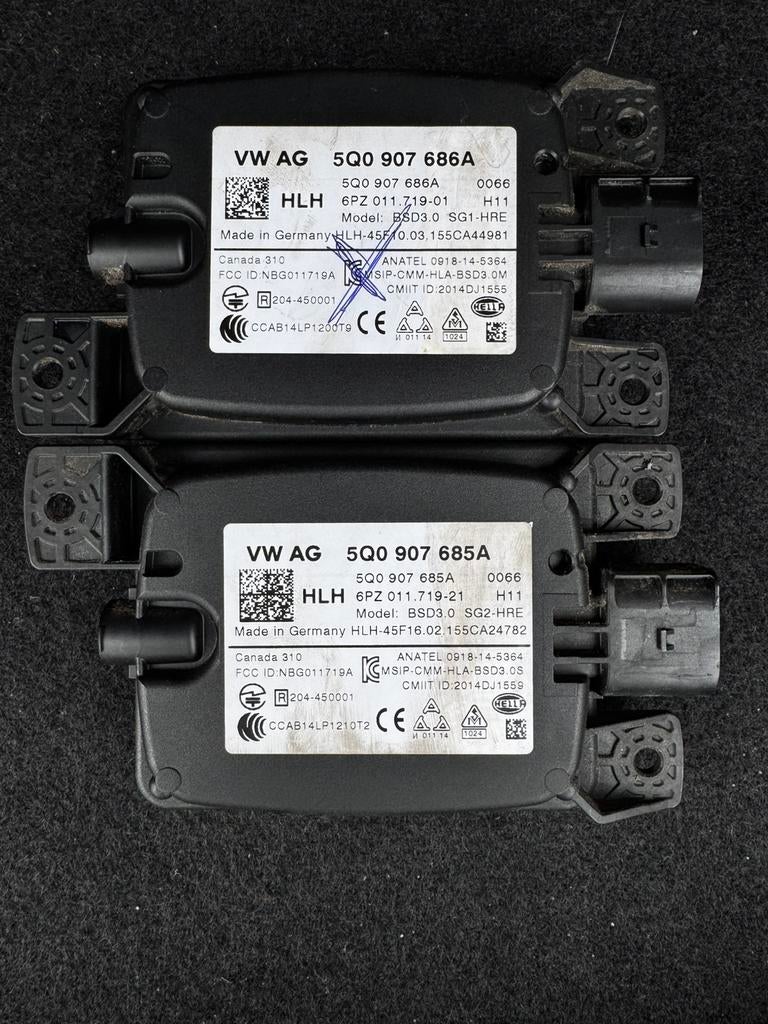 VW Side Assist/Dodehoek Radar Set5Q0907686A+5Q0907685A Golf7, Ophalen of Verzenden, Gebruikt, Volkswagen