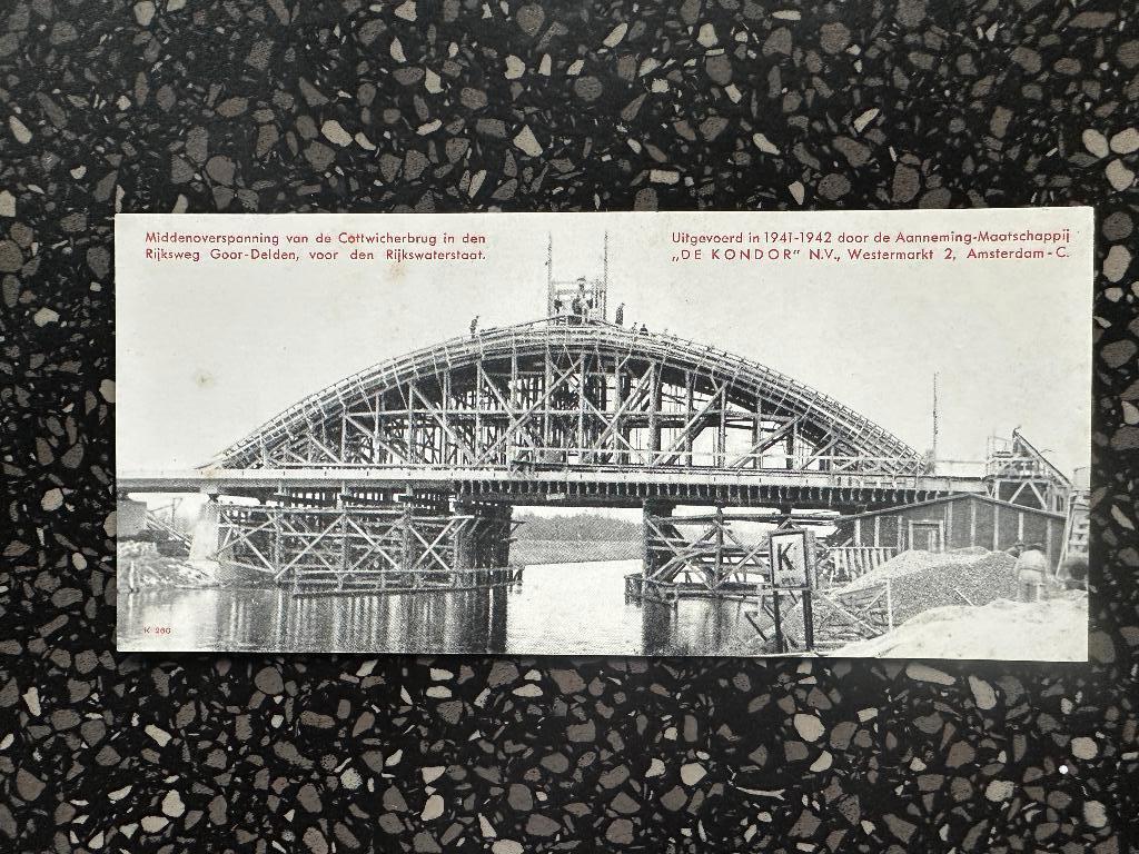 Vloeiblad Cottwicherbrug Goor – Delden. De Kondor. 1942, Verzamelen, Merken en Reclamevoorwerpen, Ophalen of Verzenden, Gebruikt
