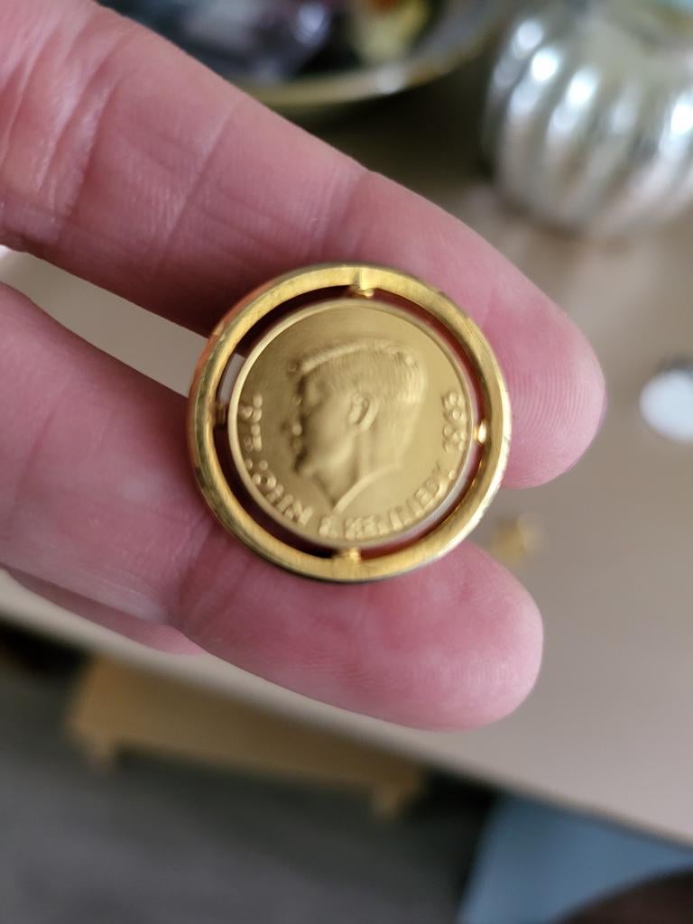 Manchetknopen JF Kennedy, Sieraden, Tassen en Uiterlijk, Ophalen of Verzenden, Gebruikt, Overige materialen