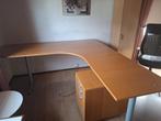 Ruim hoekbureau met ladeblok, Huis en Inrichting, Ophalen, Gebruikt, Bureau