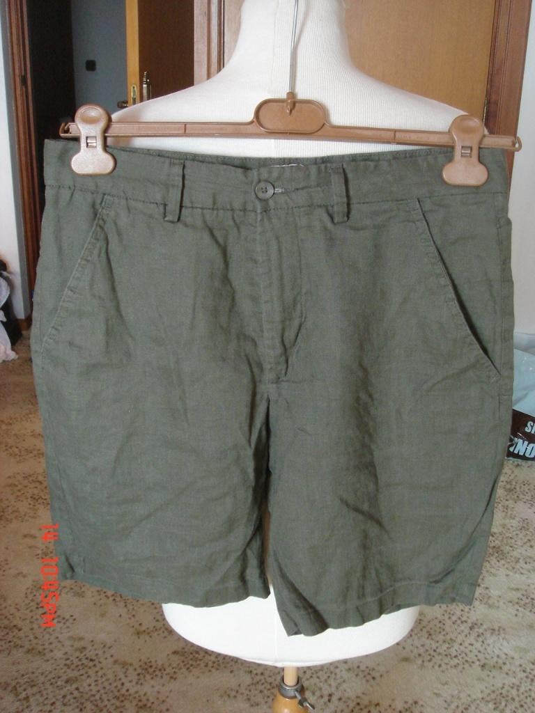 Zara short linnen groen M, Maat 48/50 (M), Ophalen of Verzenden, Zo goed als nieuw, Zara Man
