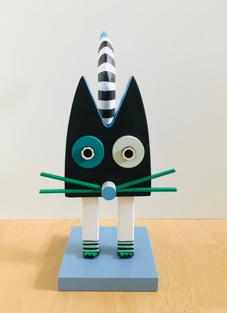 Kleurige kat, Ophalen of Verzenden