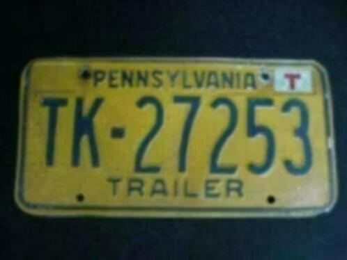 Kentekenplaat licenseplate Pennsylvania Yellow USA, Verzamelen, Automerken, Motoren en Formule 1, Gebruikt, Auto's, Ophalen of Verzenden