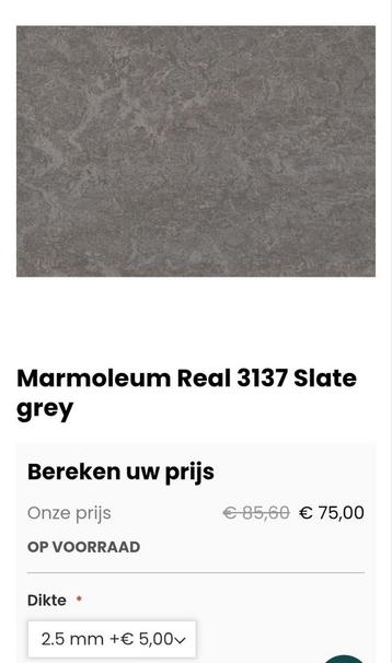 Marmoleum Real op rol Slate Grey 3137 beschikbaar voor biedingen