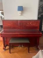 Mooie Steinbach piano in hoogglans notenhout met pianokruk., Muziek en Instrumenten, Piano's, Ophalen, Gebruikt, Bruin, Piano