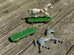 2x Antiek Penny Toys paard Duitsland blikken paardje wielen, Antiek en Kunst, Ophalen of Verzenden