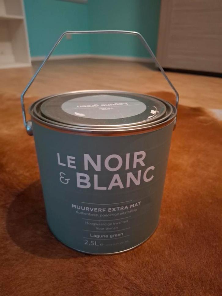 Le Noir & Blanc Lagune Green Verf, Doe-het-zelf en Verbouw, Verf, Beits en Lak, Nieuw, Verf, Minder dan 5 liter, Groen, Ophalen of Verzenden